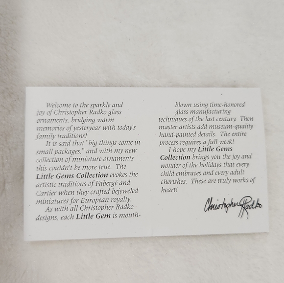 Christopher Radko Little Gem's Collection Millennium Munchkin Gem - Picture 7 of 7